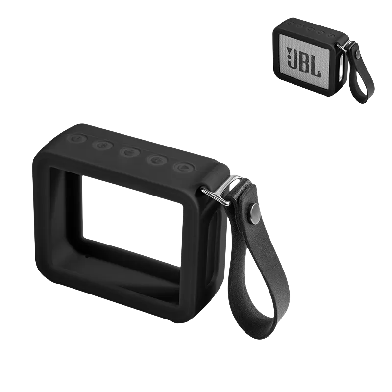 INF Skyddsfodral i Silikon med Handrem för JBL GO2 Svart
