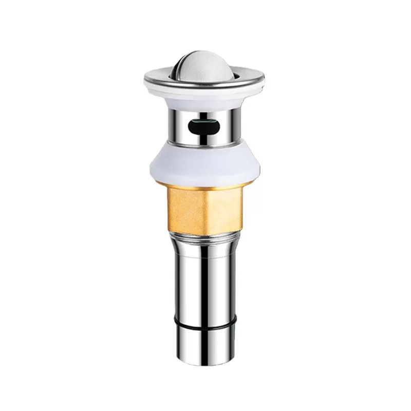 INF Silver Pop Up Avlopp med Överfyllnad, Rostfritt Stål Vaskpropp och Filter