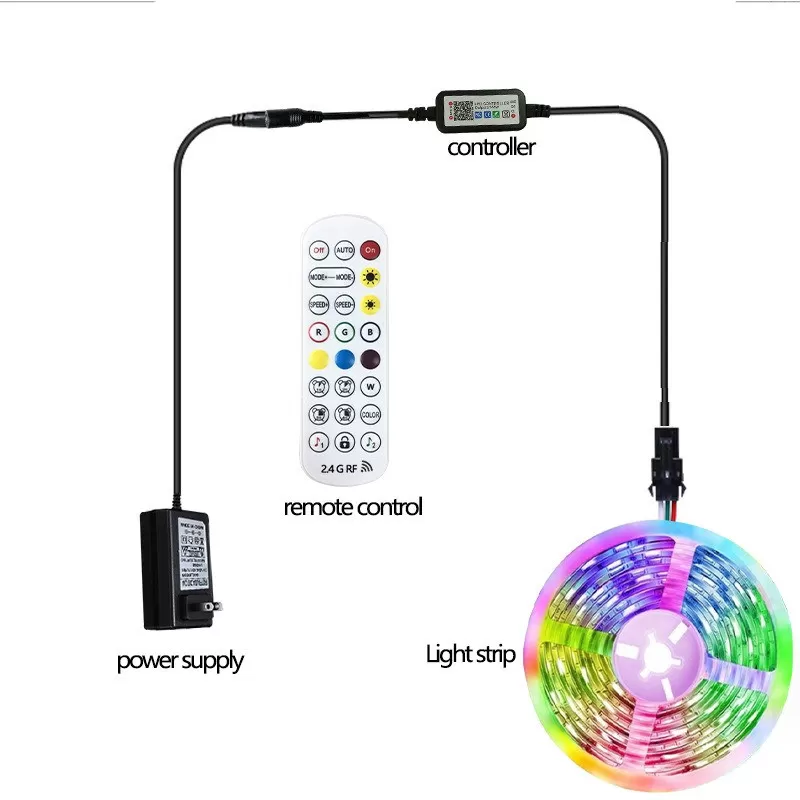 INF 30m 720 LEDs RGBIC LED Strip Lights - 2.4G Bluetooth, Vattentät, Färgskiftande