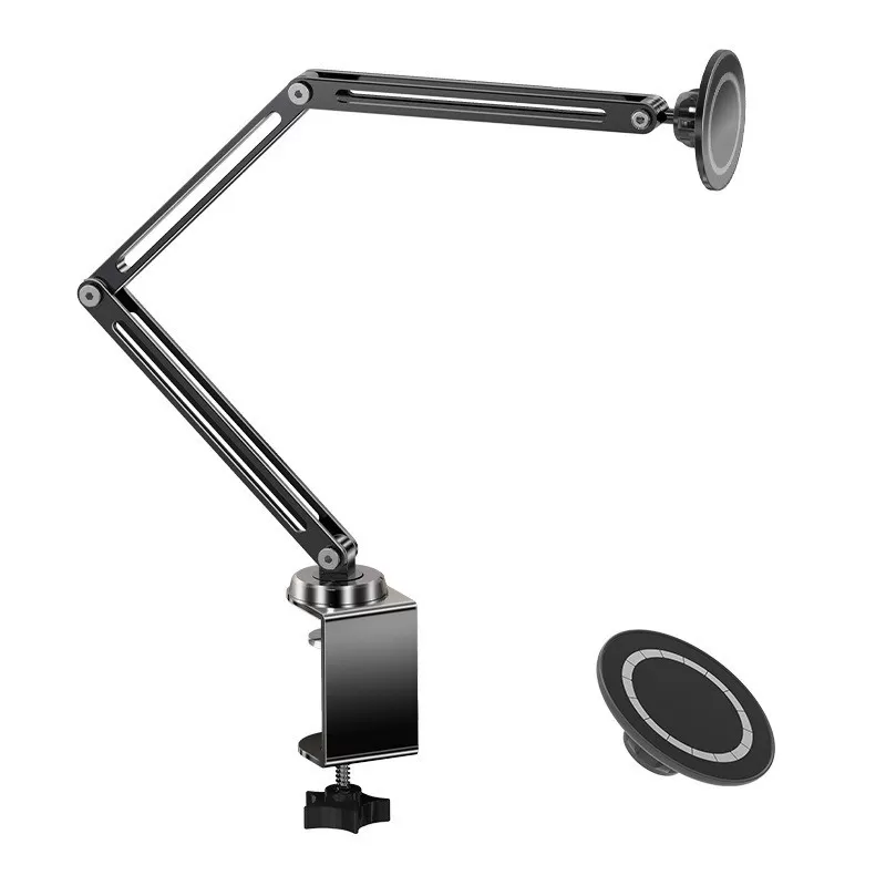 INF Vikbar Magnetisk Telefonhållare - Justerbart Skrivbordsfäste för Livestreaming & Surfplattestöd