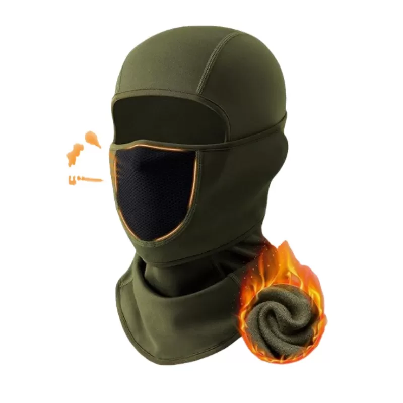 INF Unisex Vinter Cykling/Skidmask - Andningsbar & Varm Balaclava Grön