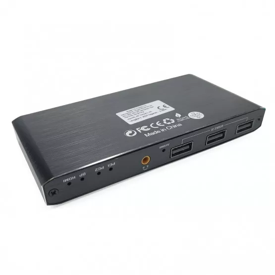 Switch KVM USB-C 2 Porte Con Uscita 8K@60Hz E 4K@120Hz – Alluminio, Compatibile Thunderbolt 3/4, Per Windows E Mac