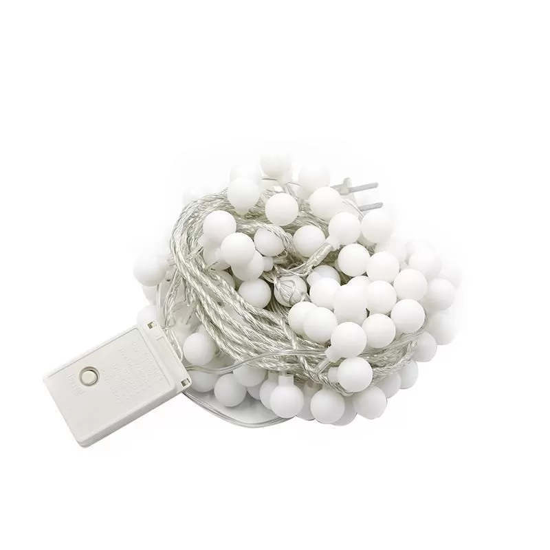 INF 1.8cm Globe Ljusslinga, 5M 50 LED Batteridriven Ljusslinga - Ren Vit