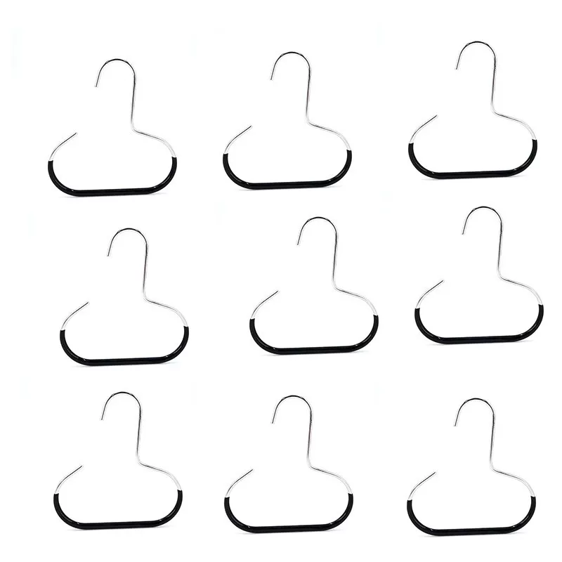 INF Rund Hatt- och Klädhängare (Svart) - 10-pack: Mångsidiga Krokar för Garderobsorganisering