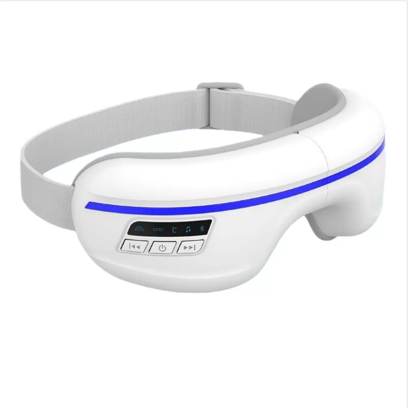 INF Ögonmassageapparat med lufttryck, vibration, värme och Bluetooth-musik med röstsändning