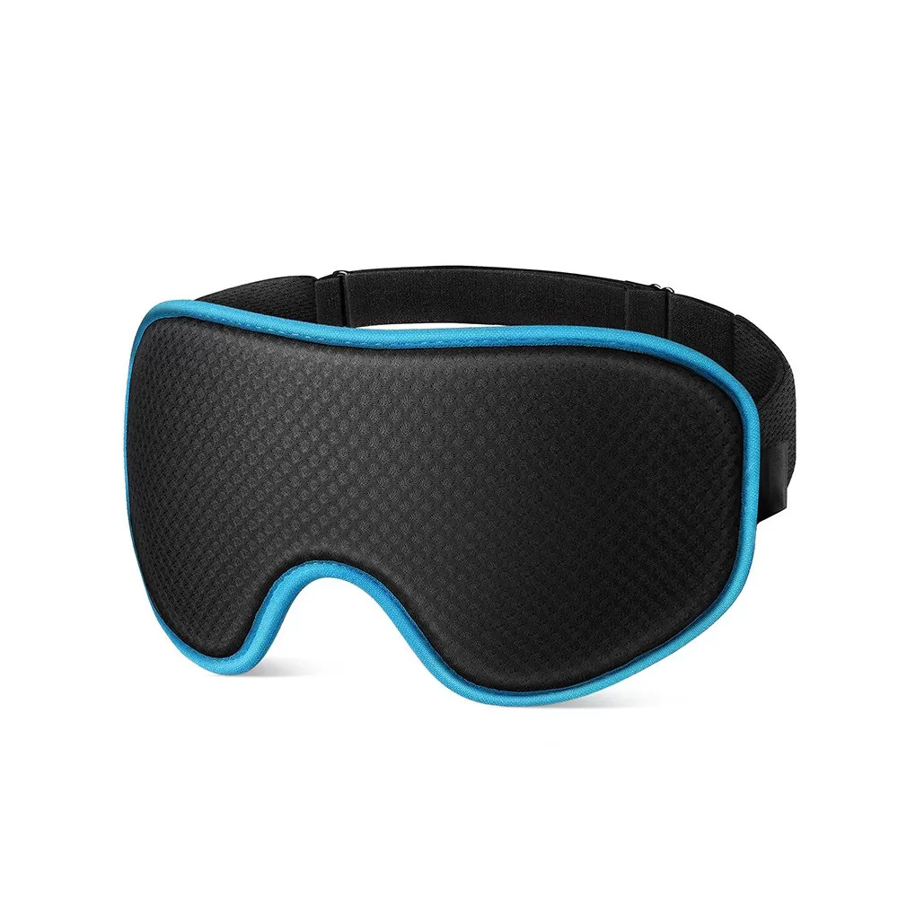 INF Blå 3D-formad sömnmask i memory foam – Ljusblockerande och bekväm