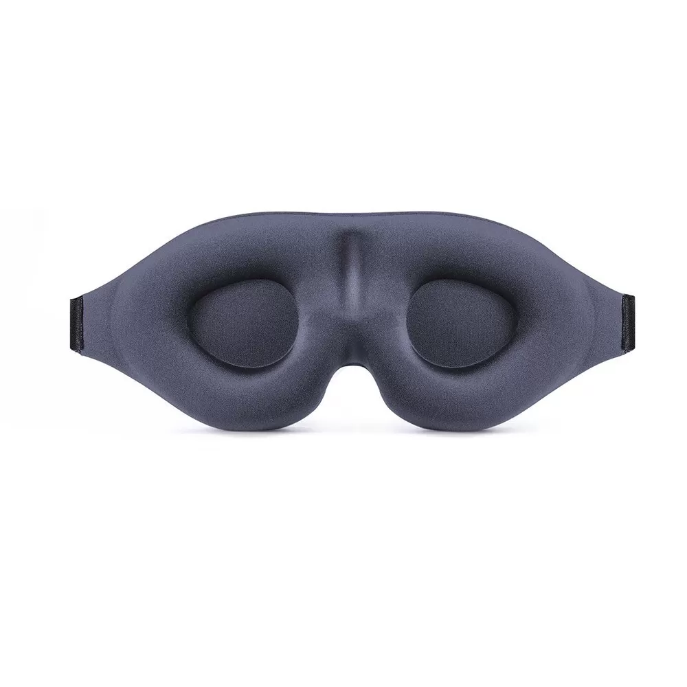 INF Grå 3D Sovmask - Total Ljusblockering, Bekväm & Andningsbar Ögonmask