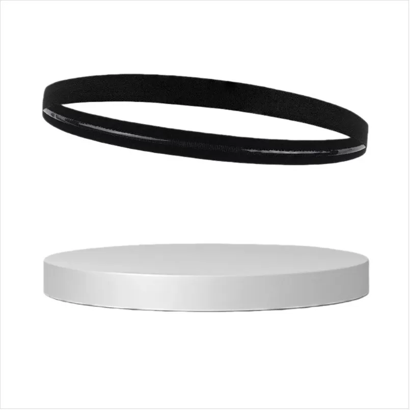 INF Silikon Anti-Slip Sport Pannband - Hög Elasticitet, Fukttransporterande Huvudband Svart