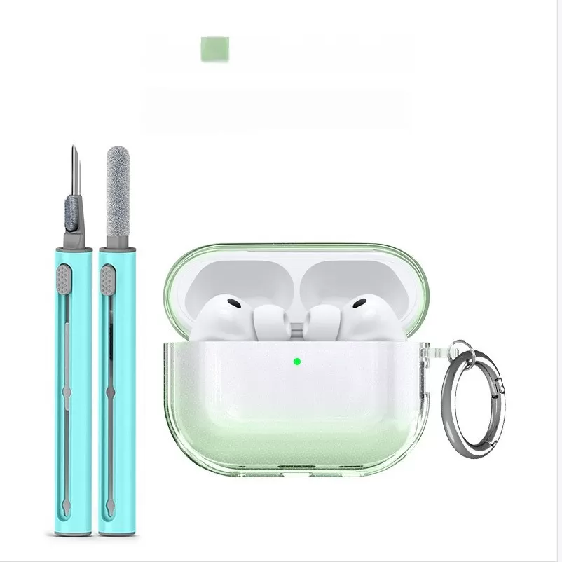 INF TPU-skyddsfodral kompatibelt med Apple AirPods Pro 3 - Repskydd, dammtätt och tvättbart Grön