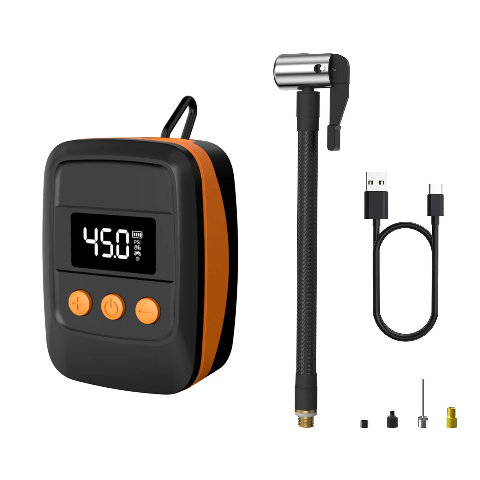 INF Mini Bärbar Elektrisk Cykeldäckspump med Digital Display