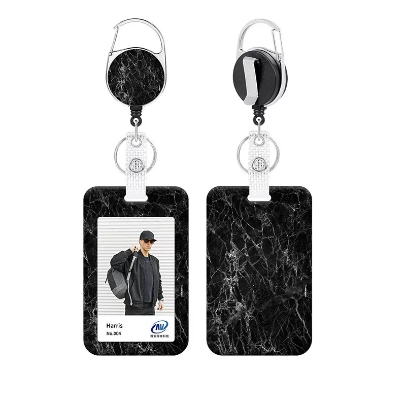 INF Infällbar ID-brickahållare med snodd - Perfekt för arbete och evenemang