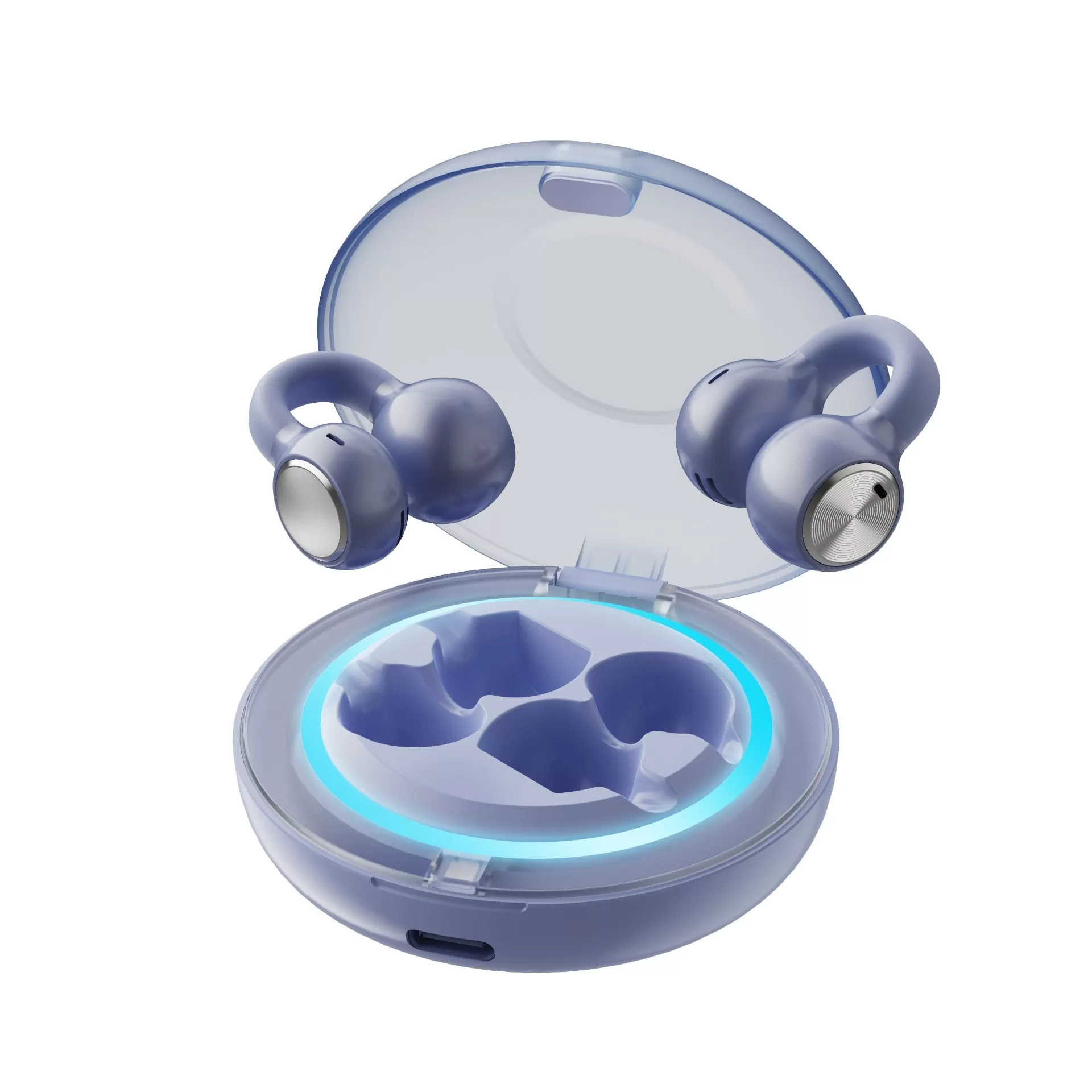 INF Open-Ear Sport Bluetooth-hörlurar med HiFi-ljud och bekväm passform Blå