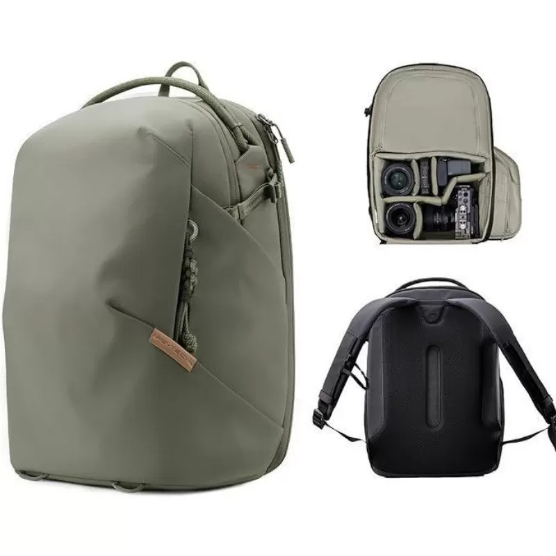 INF 16L Drönare/Kamera Ryggsäck - Lättviktig, Vattentät Utomhus Resväska Grön