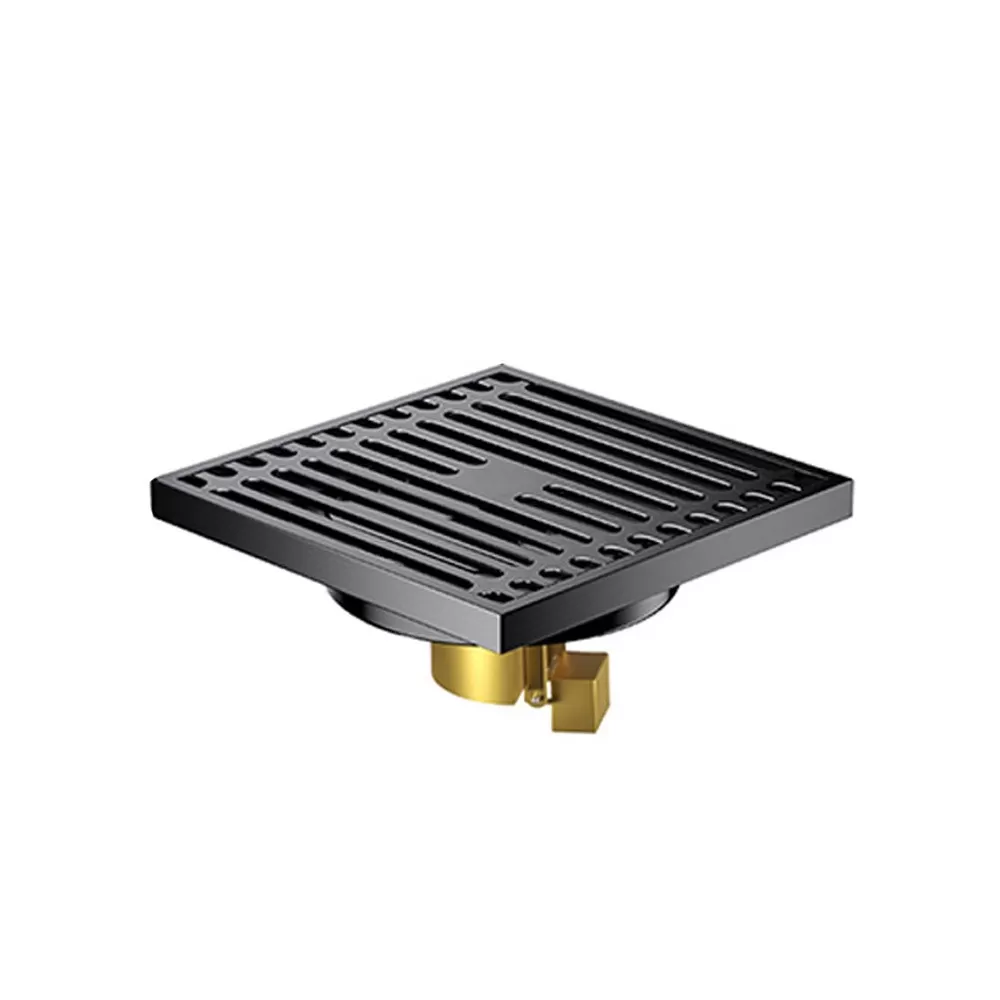 INF Pistolgrå Linjär Golvbrunn - Enkel Användning, Utsökt Kopparhantverk med Kopparkärna