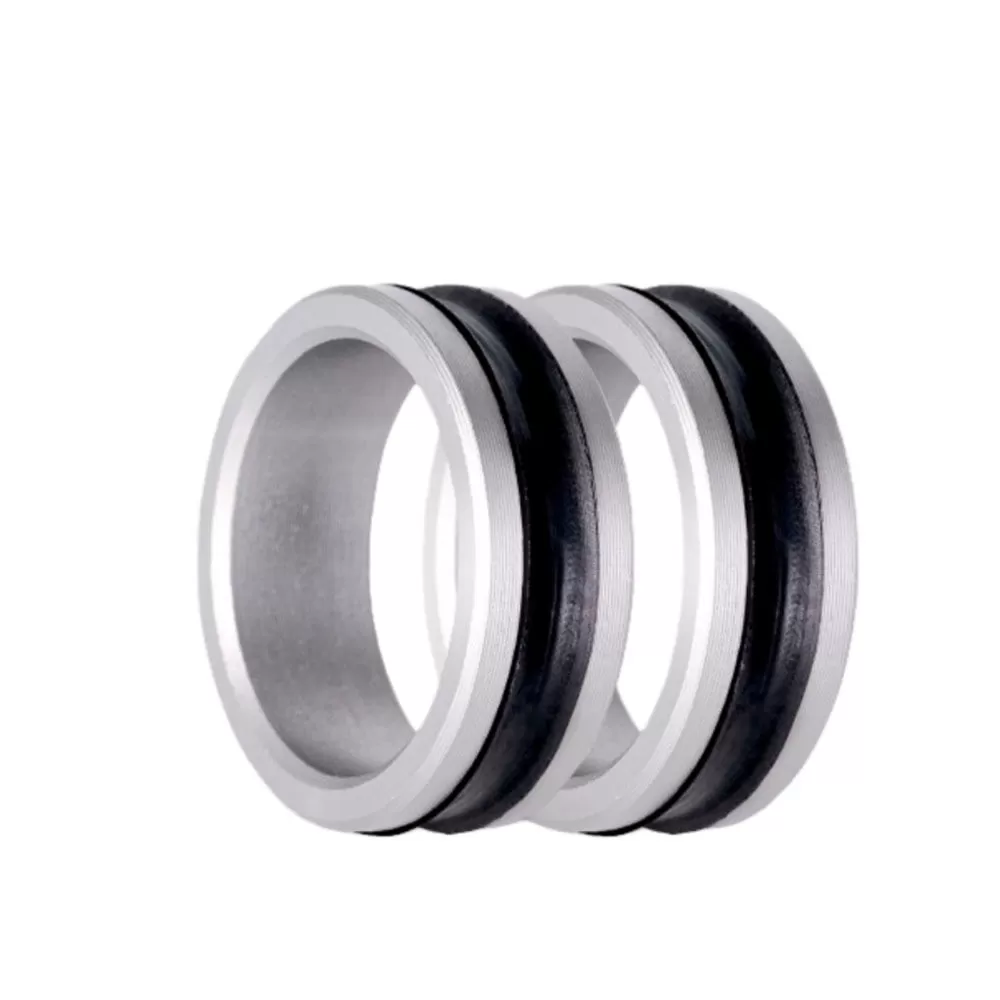 INF Fisklina Ring av Aluminiumlegering - 2 st, Förbättrat Grepp, Skyddar Händer & Lina Silver