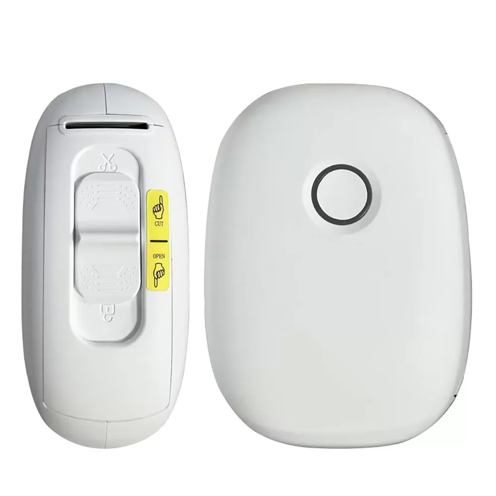 INF Mini Vit Termisk Etikettskrivare - Portabel Bluetooth Etikettsmaskin för iOS & Android