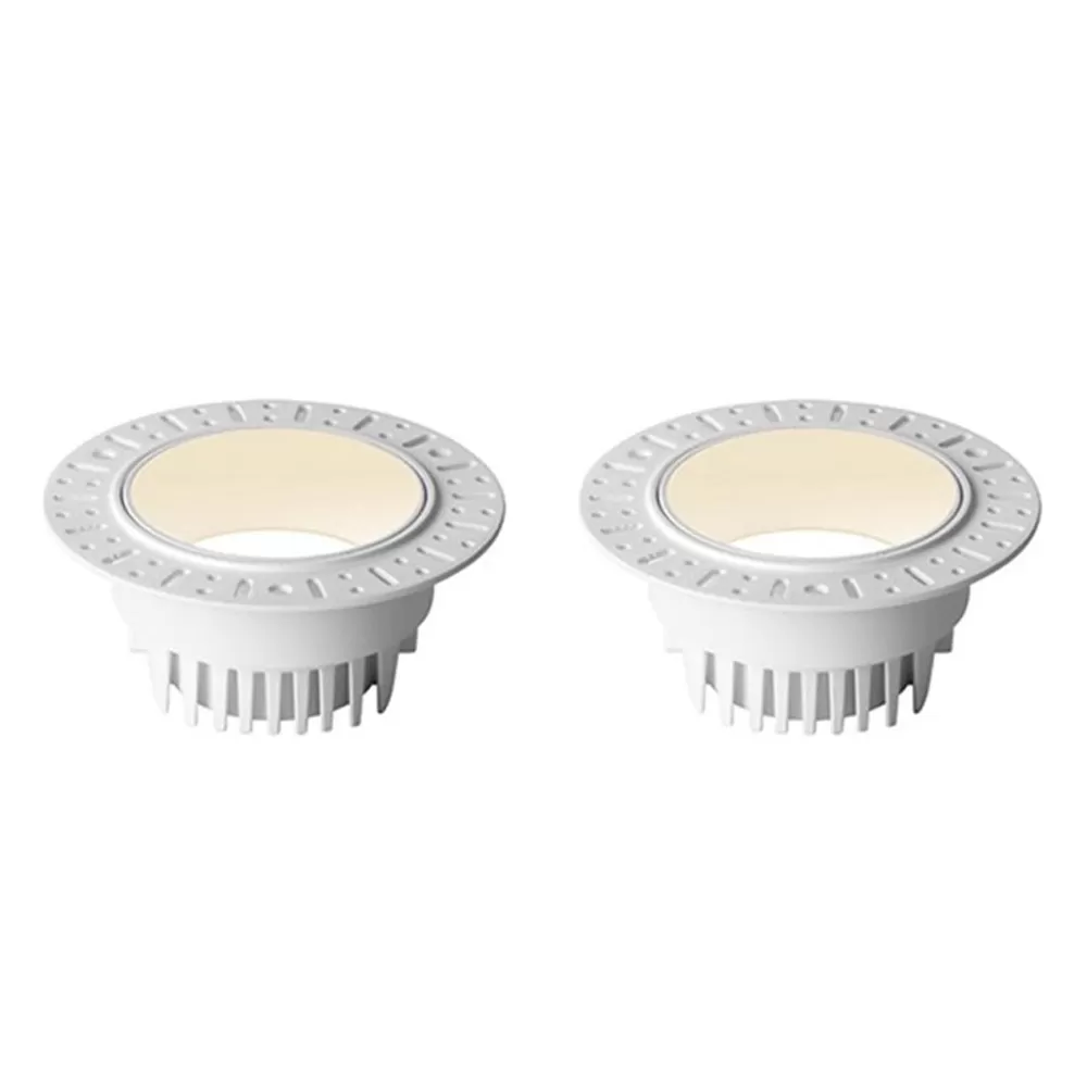 INF 2-pack 7W LED infälld spotlight, 75mm utskärning, 4000K, bländskydd, ultratunn