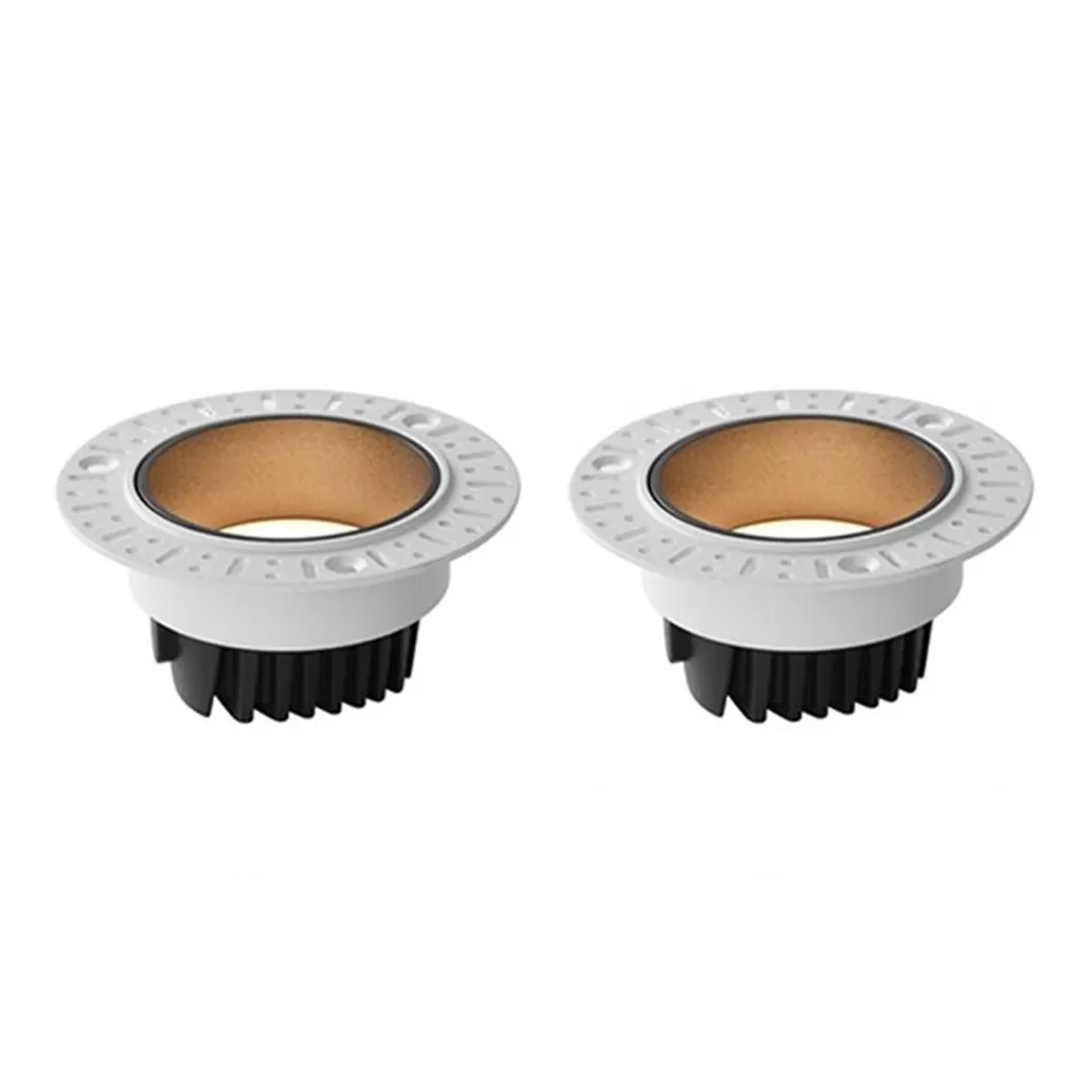 INF 2-pack LED infälld downlight - Vit & Svart Kopp, 7W, 4000K, 75mm Utskärning