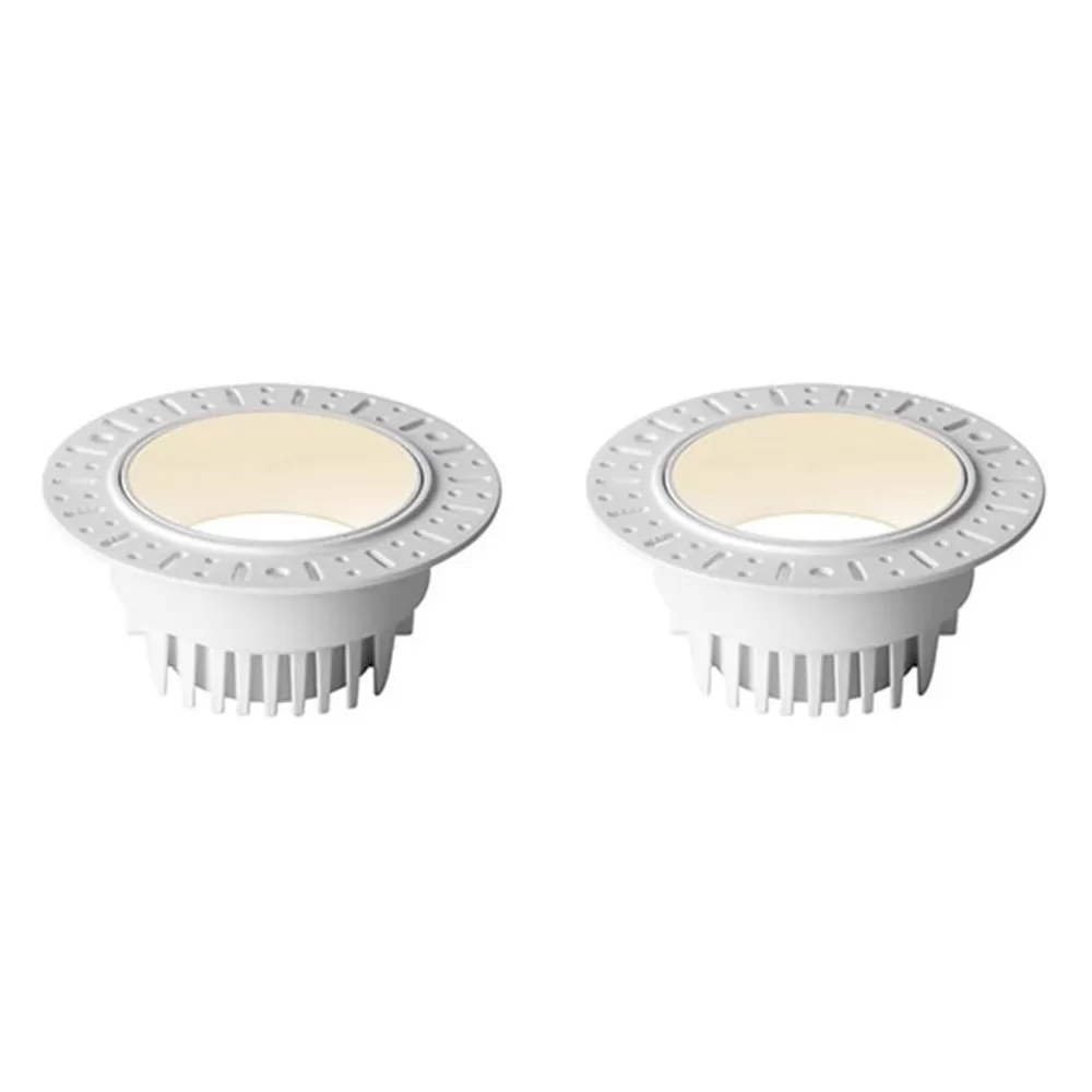 INF 2-pack LED infällda lampor - Helt vita 7W downlights, 75mm utskärning, 4000K