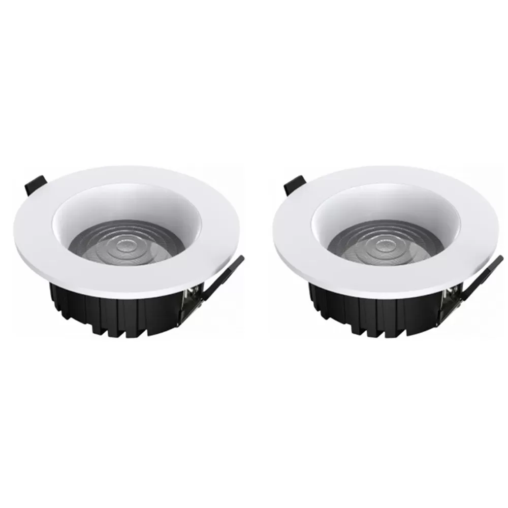 INF 2-pack 24W LED infälld downlight - Vit ram, högt CRI, 4000K, 120-140mm utskärning