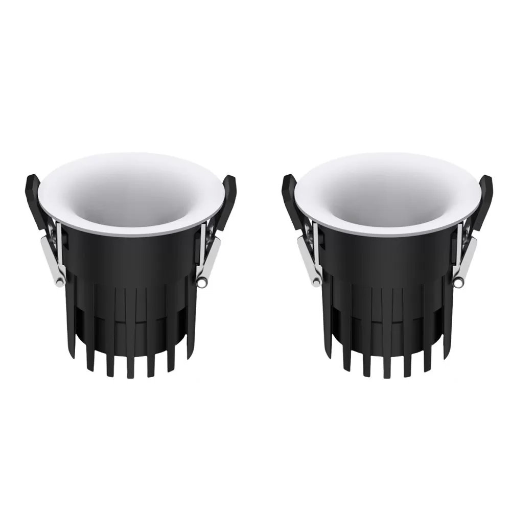 INF 2-pack 12W LED infälld downlight, 75mm utskärning, 4000K, bländskydd