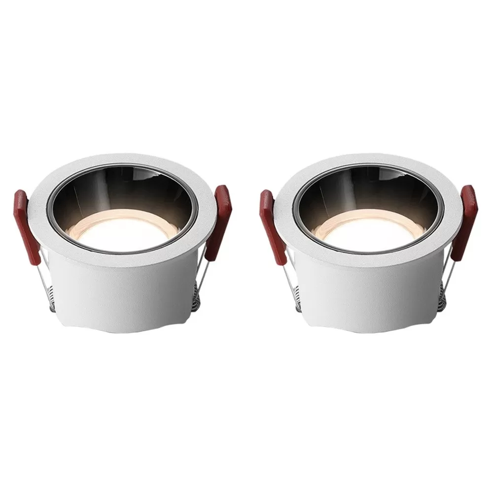 INF 2-pack 12W LED infällda downlights, 75mm utskärning, 4000K, svart finish
