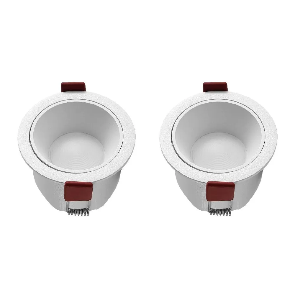 INF 2-pack 10W LED Infällda Downlights, 75mm Utskärning, 4000K, Bländskydd