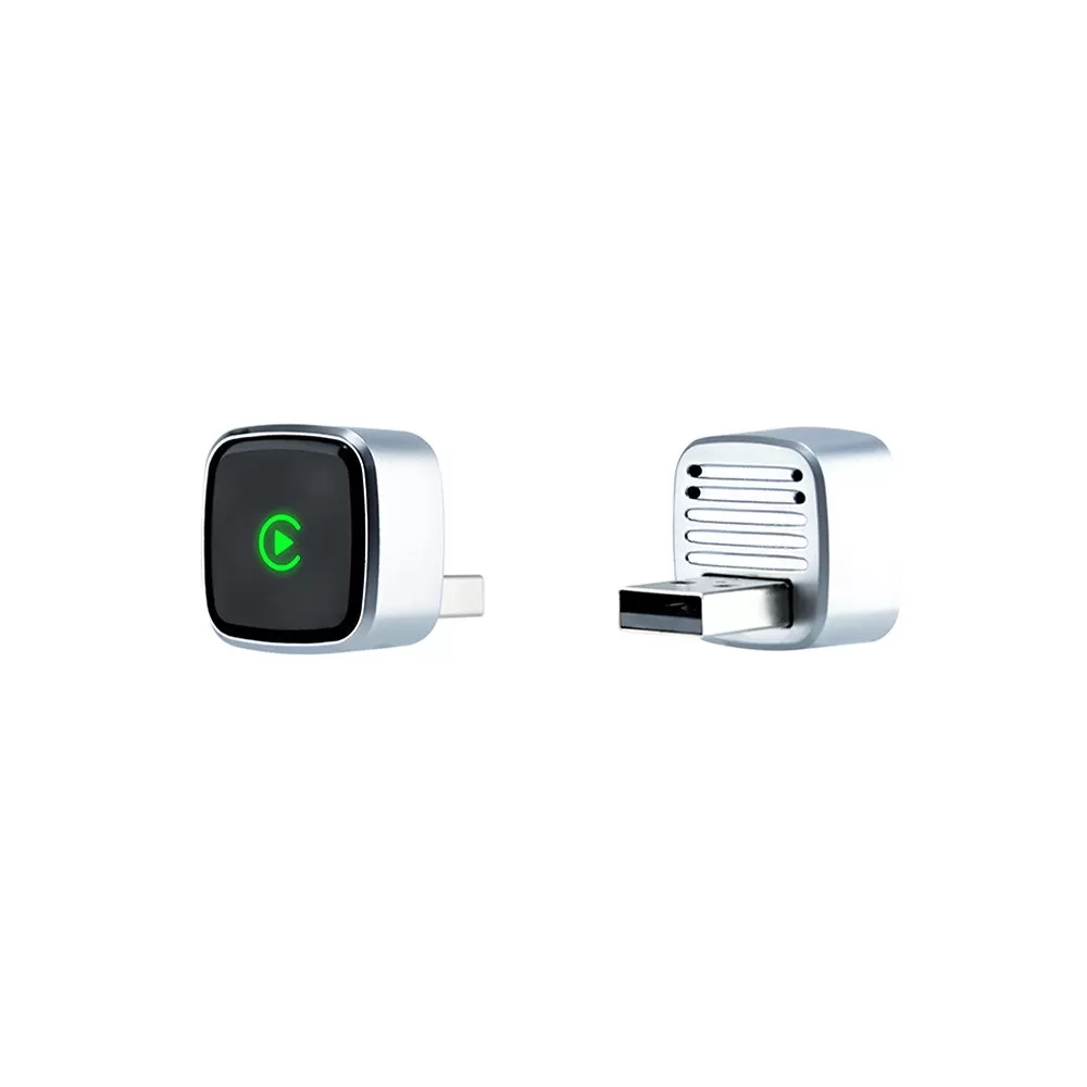 INF Trådlös CarPlay-adapter D07 - Svart - 2-i-1 CarPlay & Android Auto Box