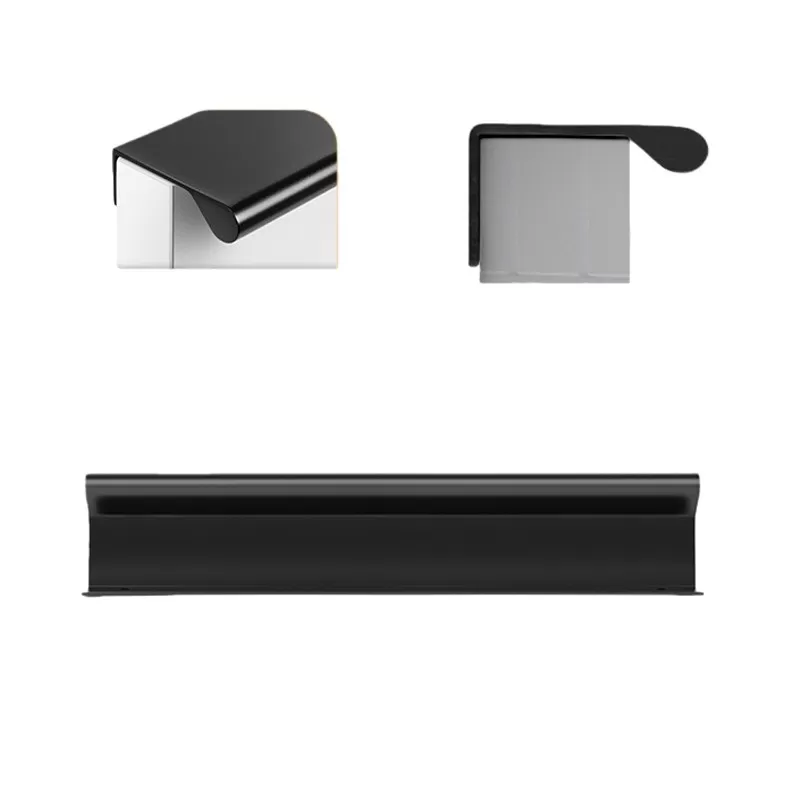 INF 2 st Osynliga Kantdraghandtag - Dolda Skåpslådor Garderobsdörrhandtag i Aluminiumlegering