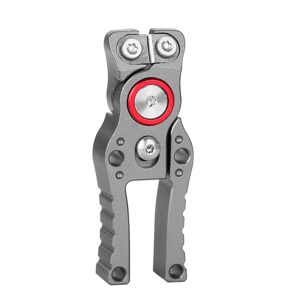 INF Mini Grå Vinklad Fiskelina Klippare - Aluminiumlegering, Skarp & Portabel