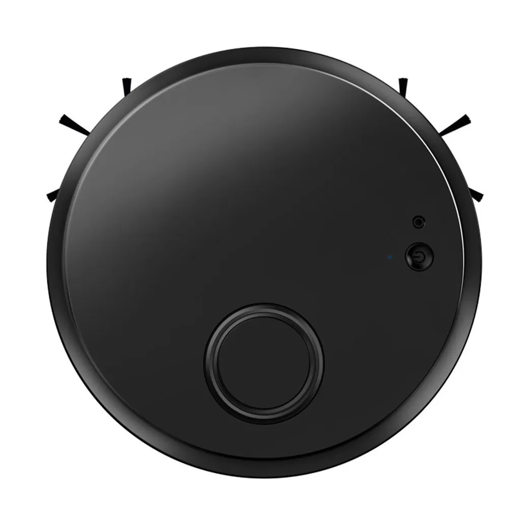 INF Smal Robotdammsugare - Automatisk golvrengöring med USB-laddning och hinderundvikande Svart