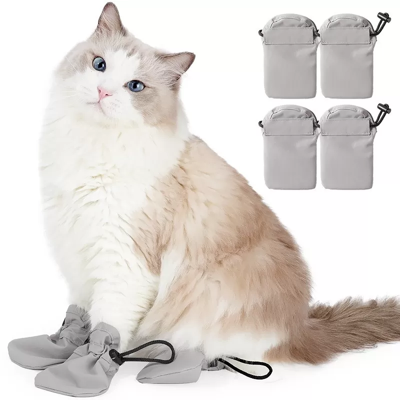 INF Kattklös Skydd Stövlar - 4-pack för Pälsvård & Tasskydd