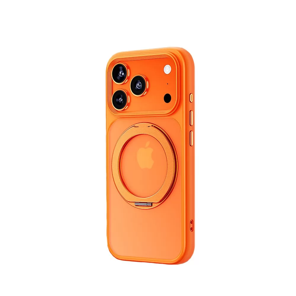 INF Orange Skinnkänsla Anti-Fall Fodral med 360° Ställ Kompatibelt med iPhone 17 Air