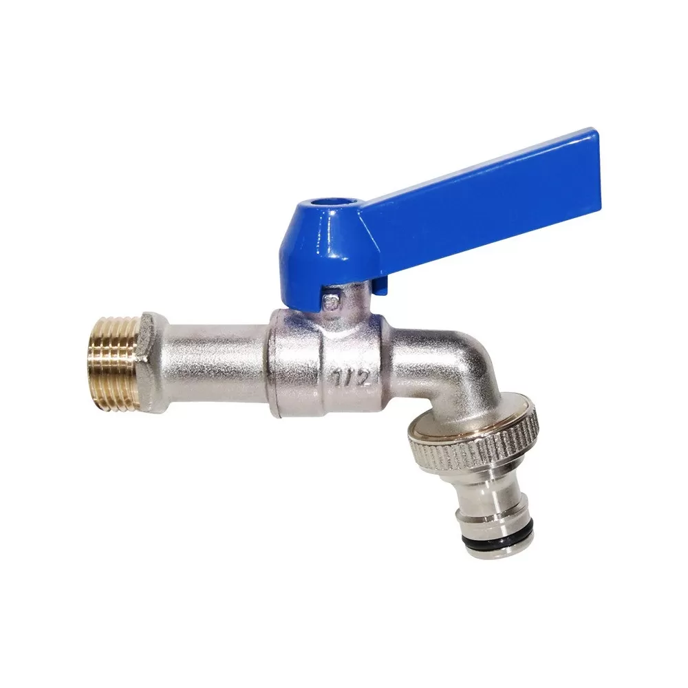 INF 3/4" Koppar Tvättmaskin Kran - Blå Enkel Utloppskran