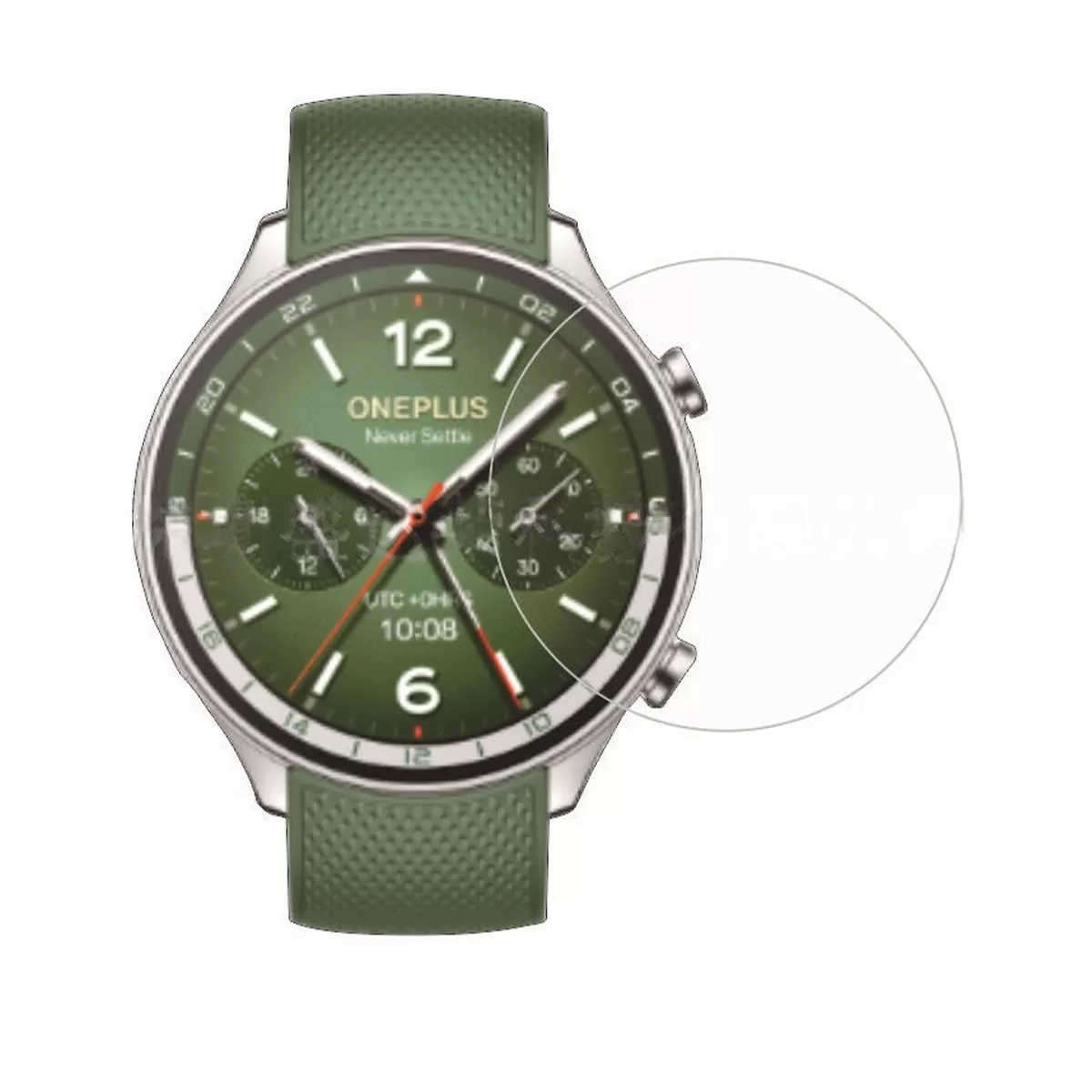 INF HD Härdat Glasskärmskydd med Böjd Kant (2-Pack) kompatibelt med OnePlus Watch 2R