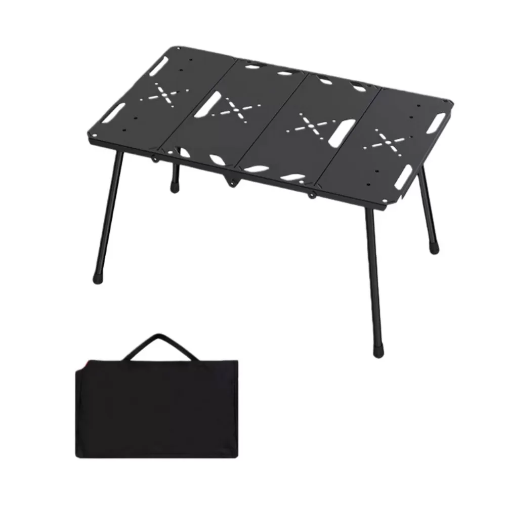INF Bärbart hopfällbart bord i aluminiumlegering - Lättviktigt & Hög lastkapacitet Svart