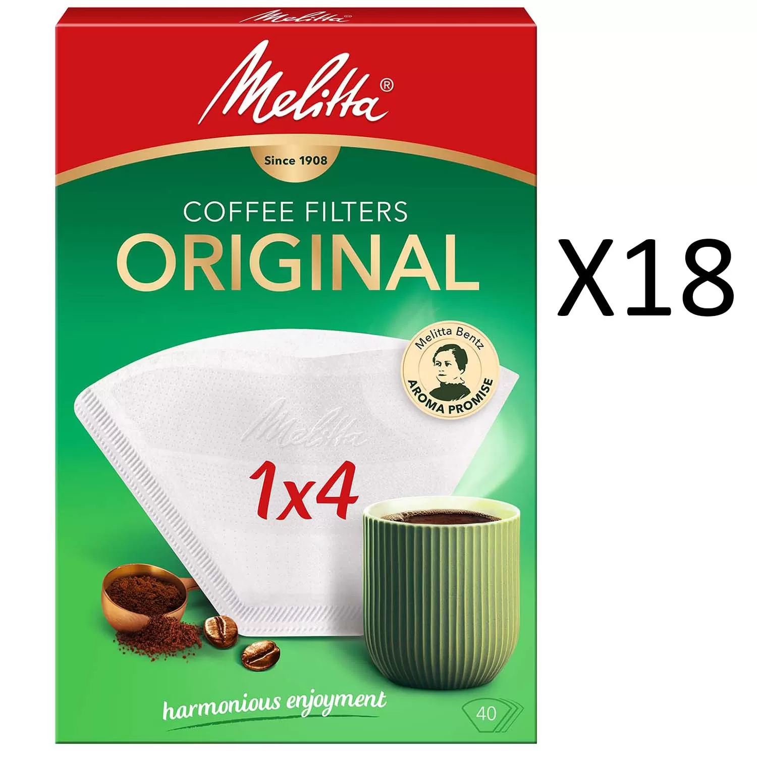 Melitta Kaffefilter 1x4 80pack (Obs 18st DFP)