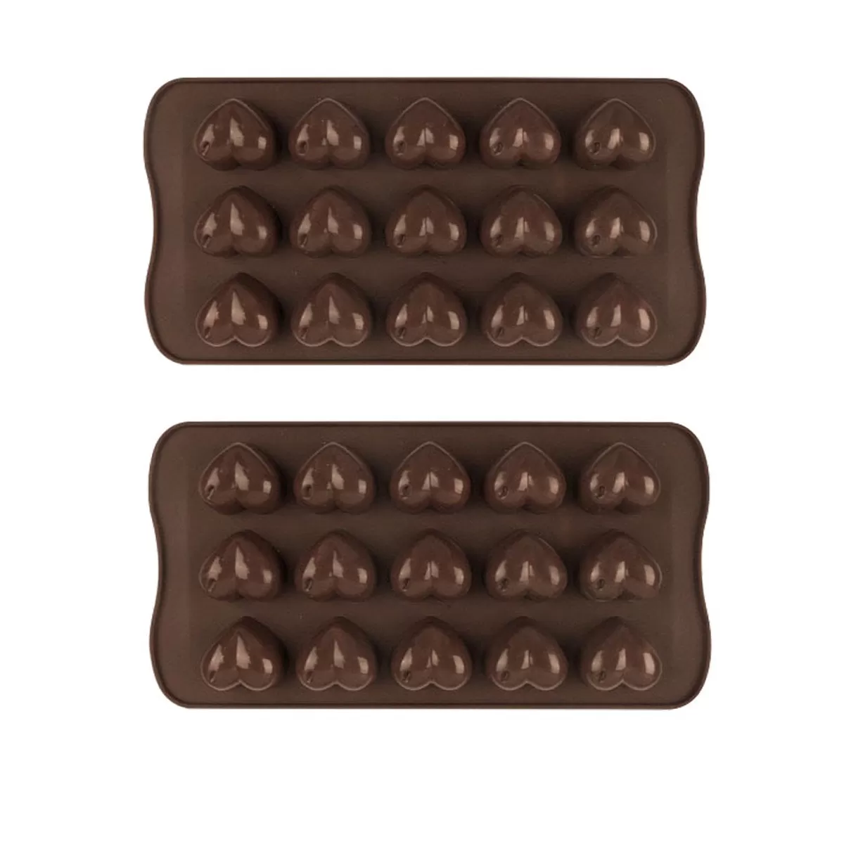 INF 2-delad Silikon Hjärtformad Chokladform - Perfekt för DIY Godis