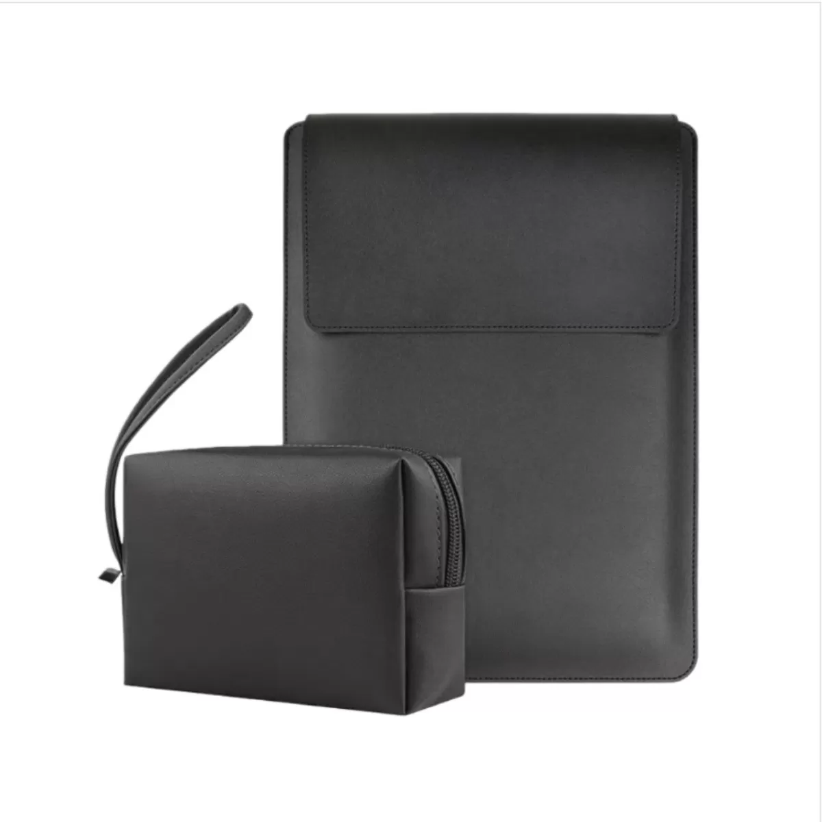 INF PU Läder Laptopfodral med Ställ & Adapterficka - Kompatibelt med Huawei, Samsung, APPLE, Garmin 13 tum