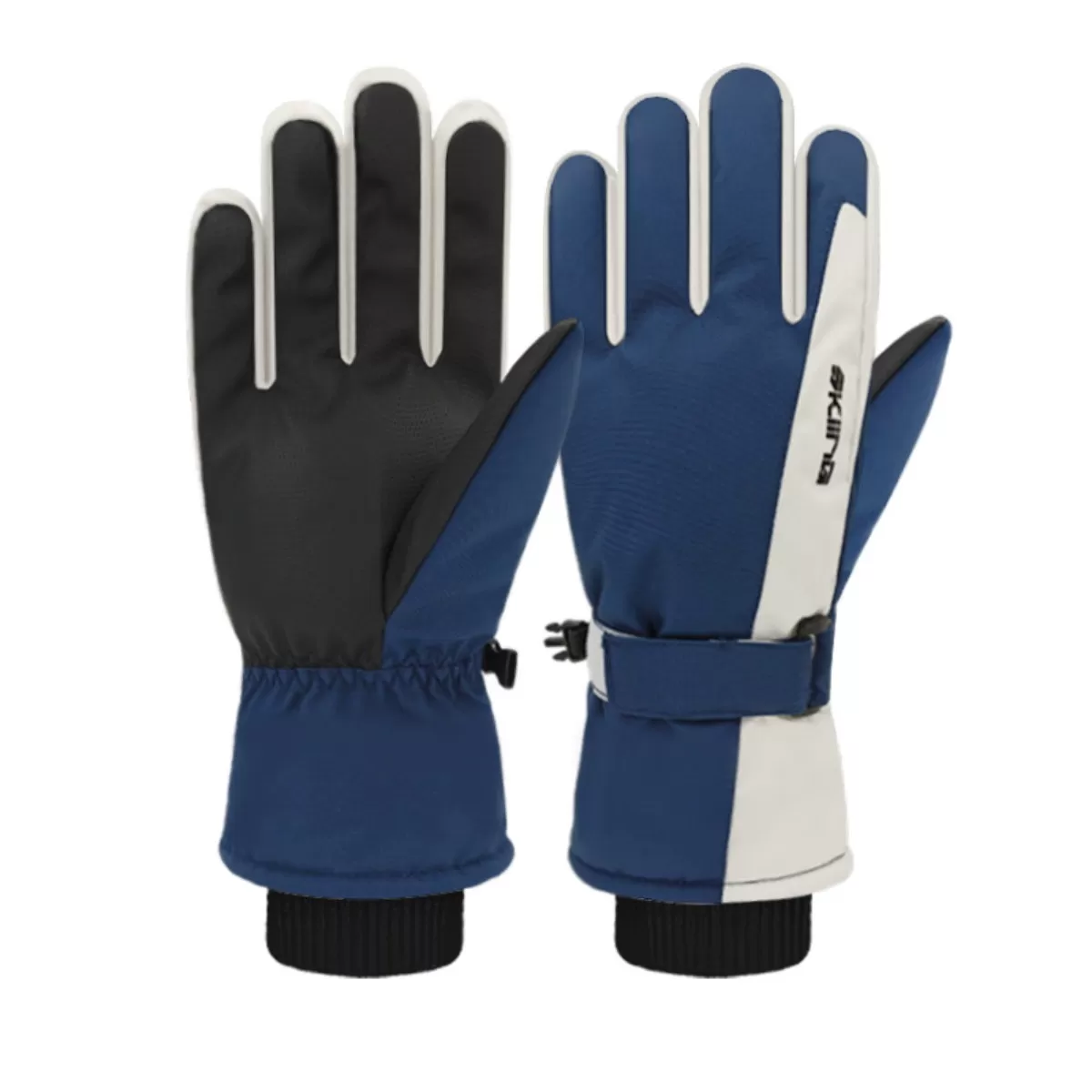 INF Termiska Fleecefodrade Cykelhandskar - Vattentäta, Pekskärmskompatibla och Vindtäta Blå