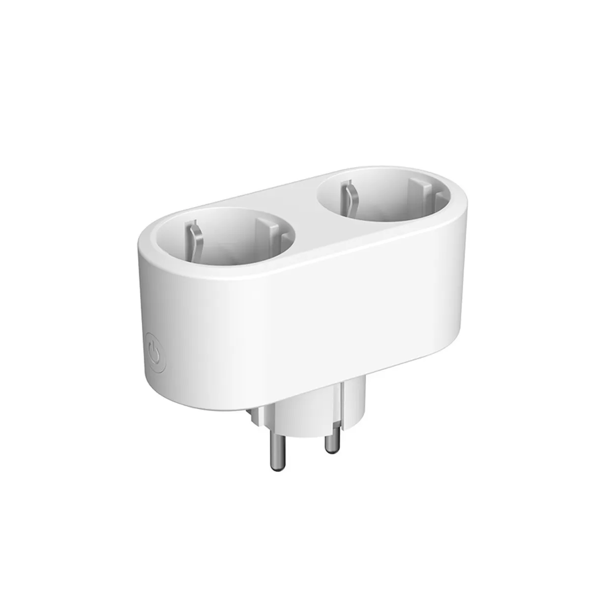 INF Smart WiFi-kontakt - EU Dubbeluttag 16A med Effektövervakning & Röststyrning