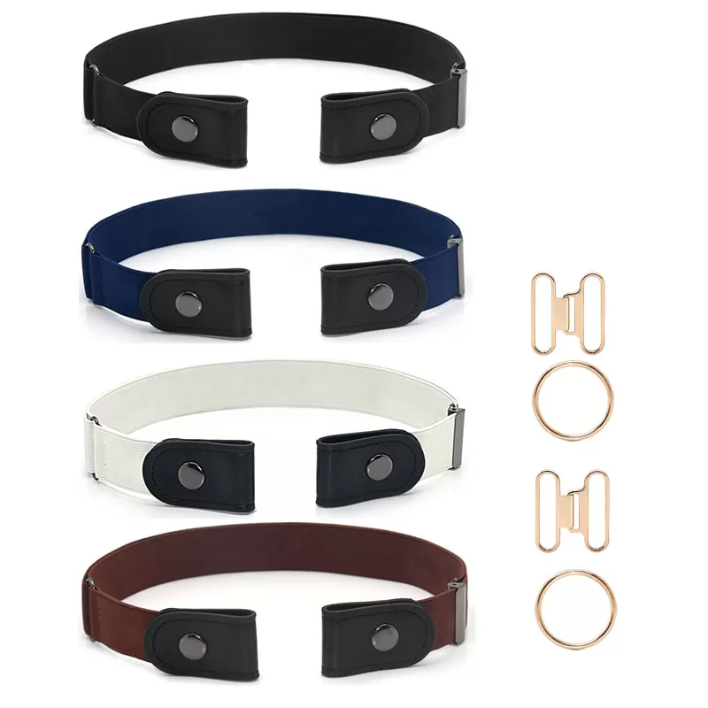 INF Elastiskt bälte utan spänne 4-pack