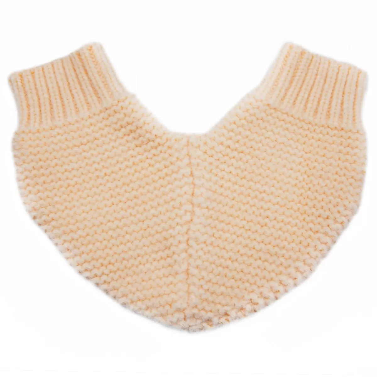 INF Varma parhandskar - Stickade bomullshandskar i enfärgad design för vintern Aprikos