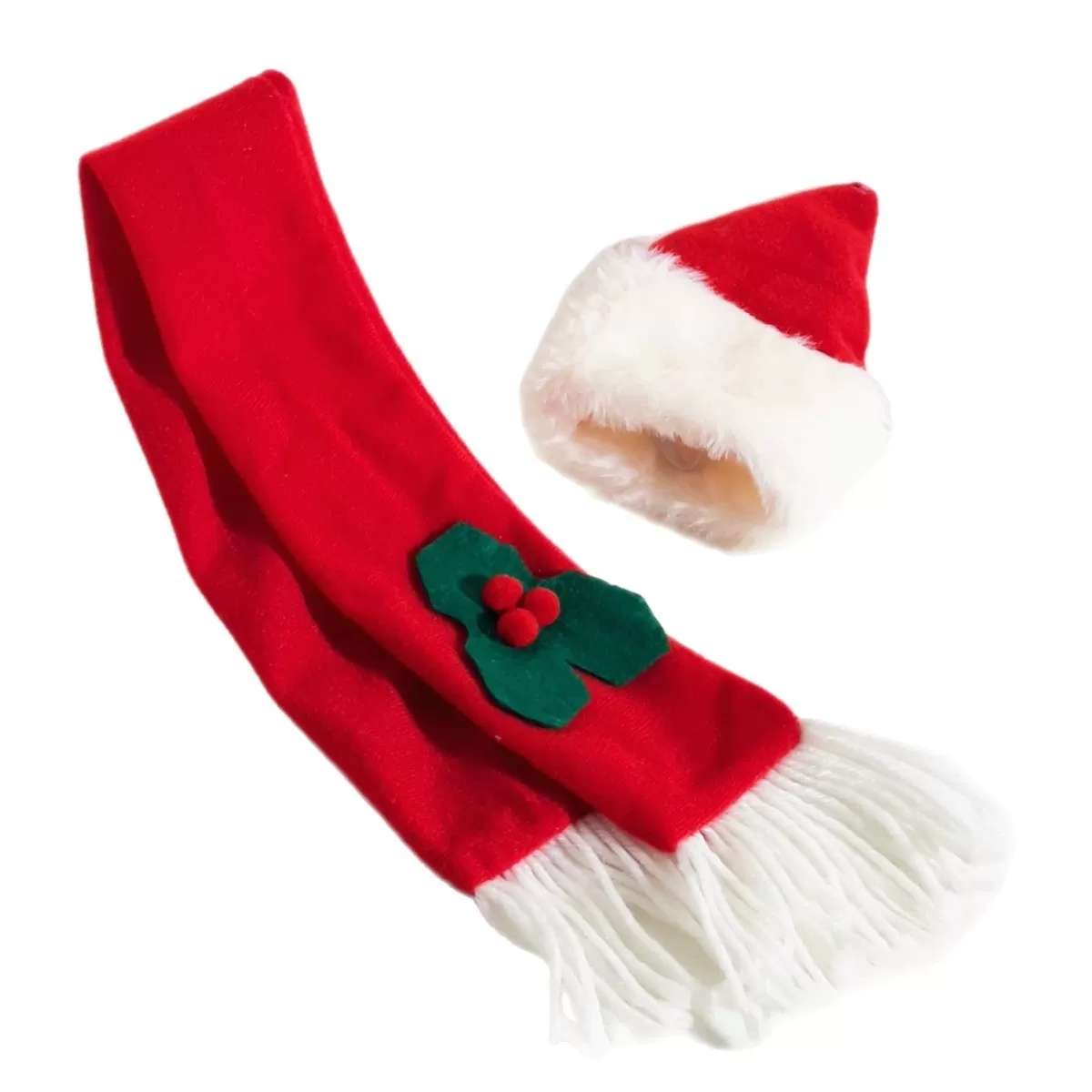 INF Julhalsduk och hattset för husdjur - Festliga jultillbehör