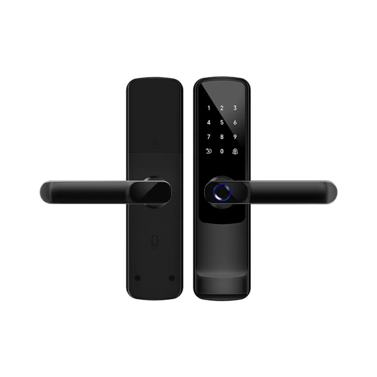 INF Tuya WiFi Smart Dörrlås - Svart Aluminiumlegering Fingeravtryck & Appkontroll