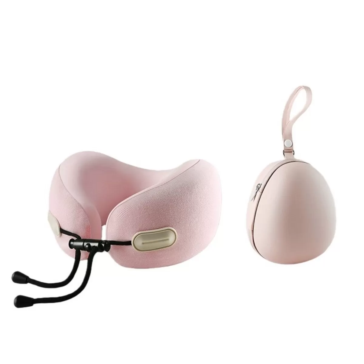 INF U-formad Resekudde i Memory Foam: Bekvämt Nackstöd för Resor Rosa