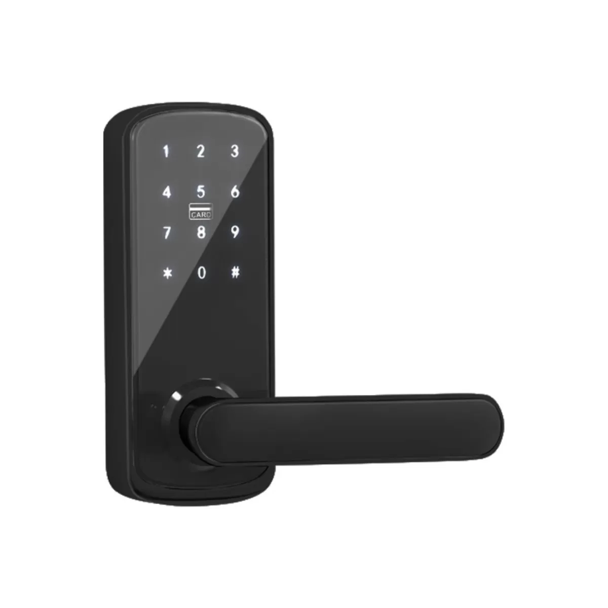 INF Enkelt Lås Smart Lås med Lösenord Tuya WiFi Fingeravtrycksåtkomst Svart