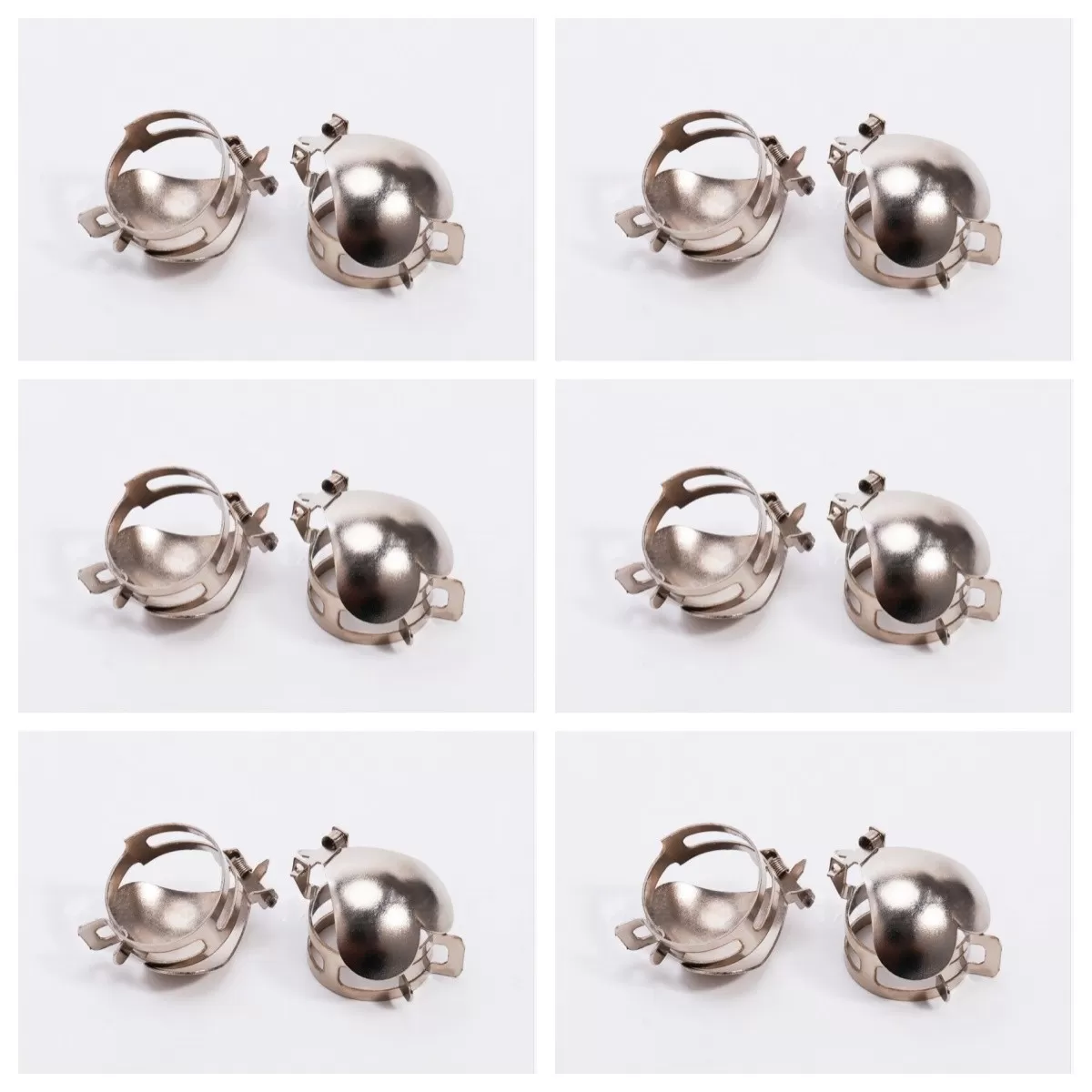 INF Justerbar hjärtformad automatisk ljussläckare - Set om 6, ljusstaksveke av stål