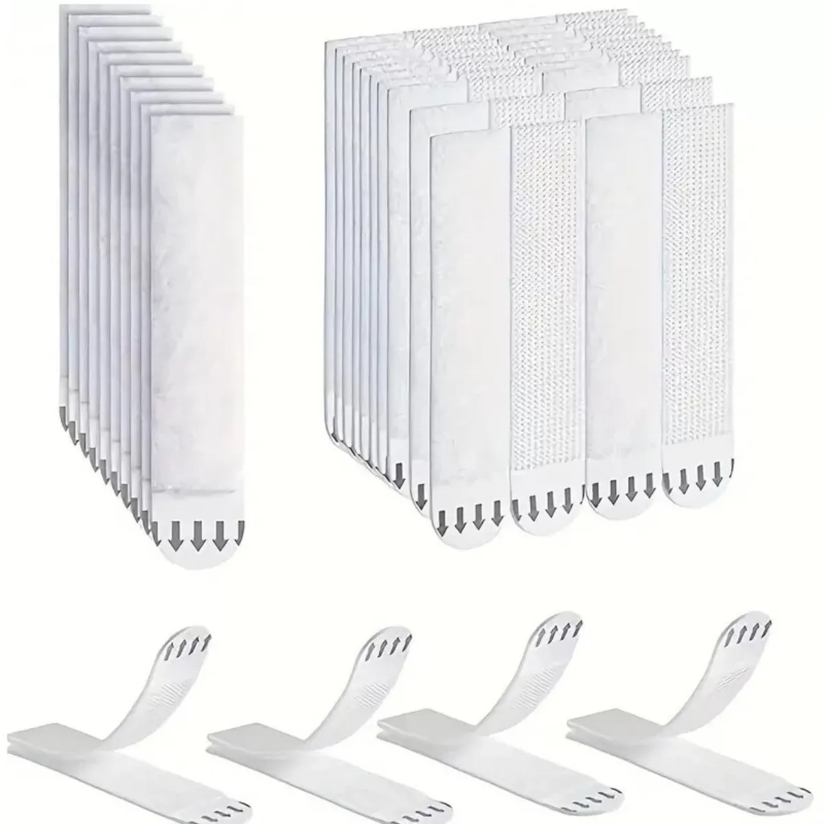 INF Avtagbara självhäftande remsor kardborreband - 19x92mm, 12 par/förpackning