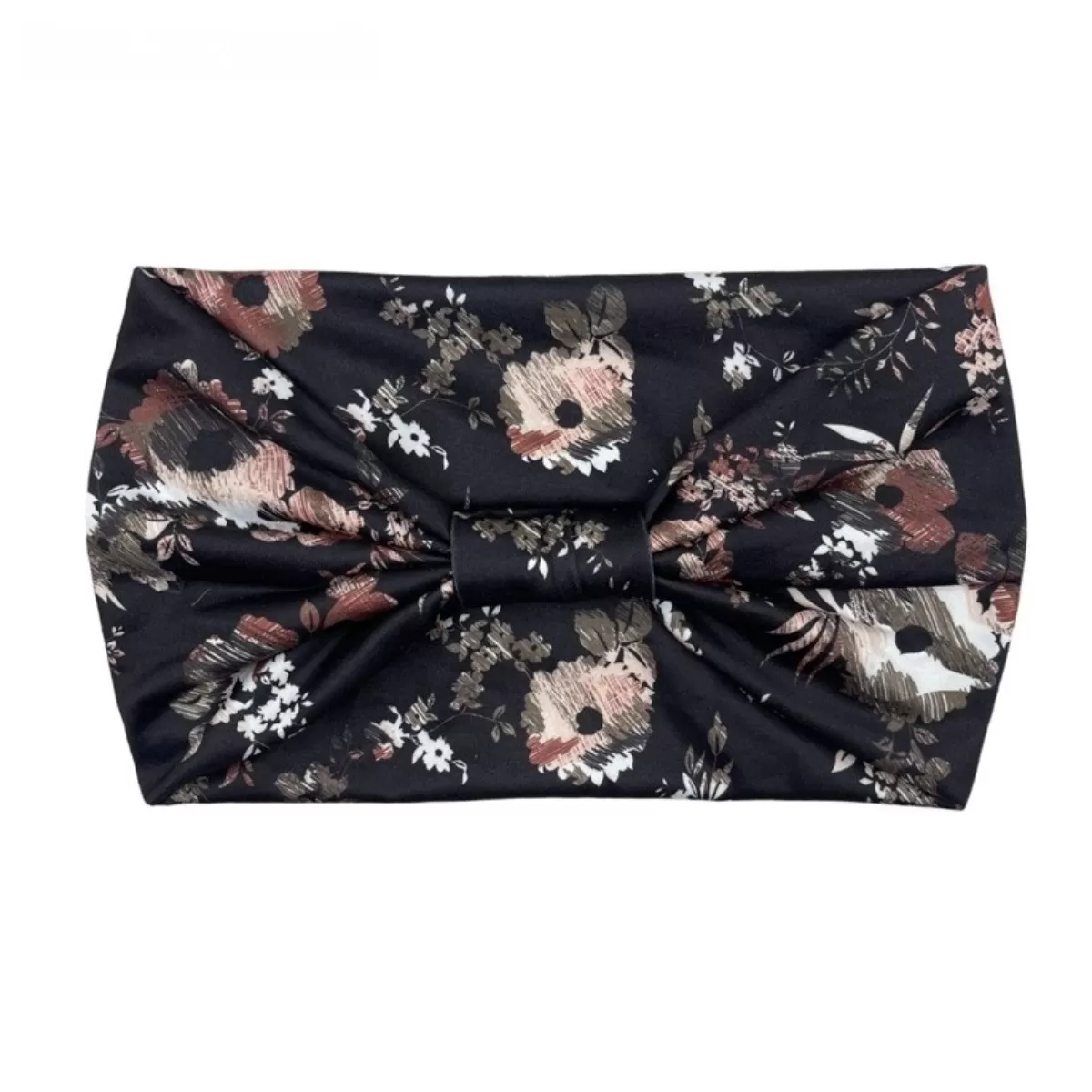 INF Set med 2 blommiga knutna pannband - Breda Yoga Sport Pannband, Bohemisk Vintage Stil